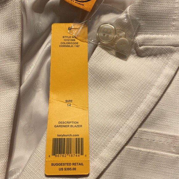 NWT:TORY BURCH Pale Pink Gardner Blazer🌸 - Picture 8 of 8